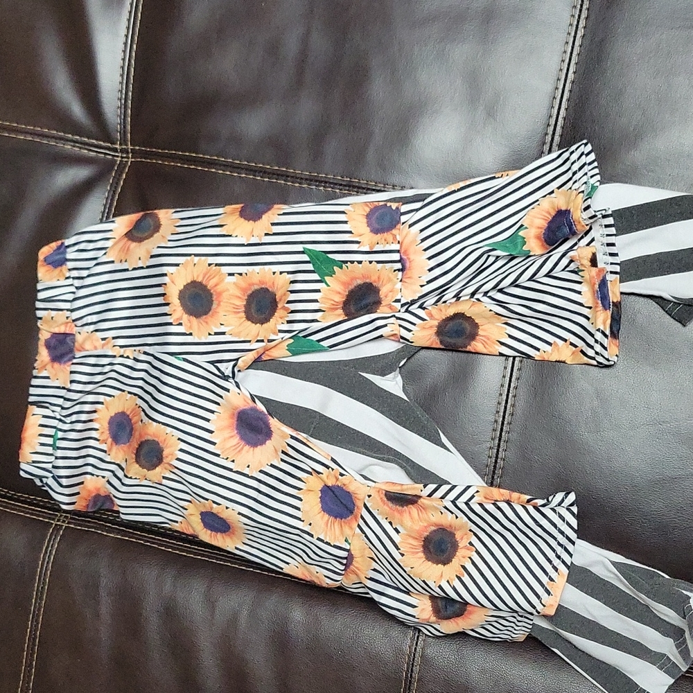 Two pairs girls bell bottoms